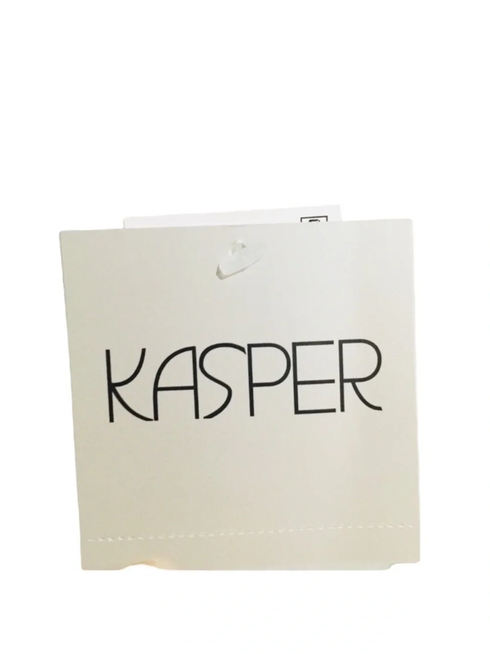 Kasper Black & White Geometric Open Front Flyaway Women's Jacket